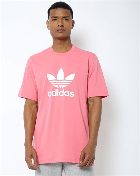 adidas t shirt pink weiß|adidas pink t shirt men.